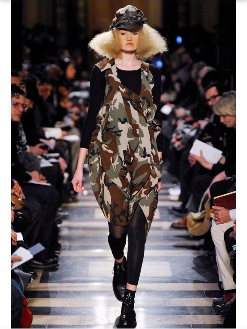 Junya Watanabe Camouflage Ruffled Dress M